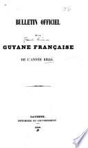Bulletin officiel de la Guyane Française