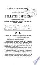 Bulletin officiel du Congrès de la paix et de la liberté