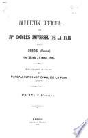 Bulletin officiel du IVme Congrès universel de la paix