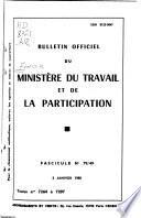 Bulletin officiel du Ministère du travail et de la participation