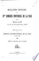 Bulletin officiel du XVme Congrès universel de la paix