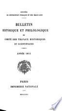 Bulletin philologique et historique (jusqu'à 1610) du comité des travaux historiques et scientifiques
