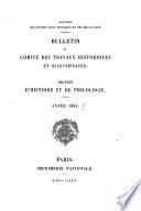 Bulletin philologique et historique (jusqu'à 1715) du Comité des travaux historiques et scientifiques