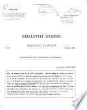 Bulletin SEDEIS.