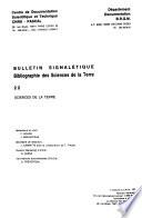 Bulletin signalétique. 22, Sciences de la terre
