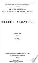 Bulletin signaletique. 2e partie