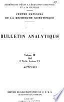 Bulletin signaletique. 2e partie