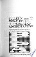 Bulletin signalétique d'information administrative