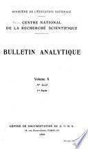 Bulletin signalétique