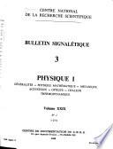 Bulletin signalétique