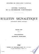 Bulletin signalétique