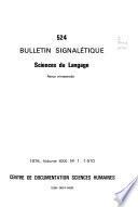 Bulletin signalétique