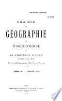 Bulletin trimestriel de géographie et d'archéologie
