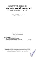 Bulletin trimestriel de l'Institut archéologique du Luxembourg