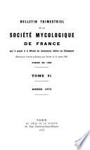 Bulletin trimestriel de la Société mycologique de France