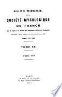 Bulletin trimestriel de la Société mycologique de France