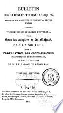 Bulletin universal des sciences et de líndustrie