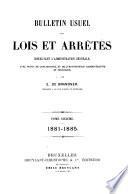 Bulletin Usuel des Lois et Arrêtés