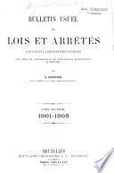 Bulletin usuel des lois et arrêtés