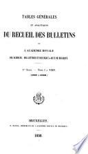 Bulletins de l'Académie royale des sciences, des lettres et des beaux-arts de Belgique