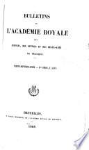 Bulletins de l'Académie royale des sciences, des lettres et des beaux-arts de Belgique