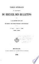 Bulletins de l'Académie royale des sciences, des lettres et des beaux-arts de Belgique