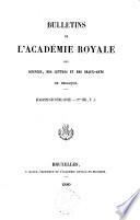 Bulletins de l'Académie royale des sciences, des lettres et des beaux-arts de Belgique