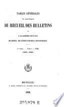 Bulletins de l'Académie Royale des Sciences, des Lettres et des Beaux-Arts de Belgique