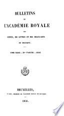 Bulletins de l'Académie royale des sciences et belles-lettres de Bruxelles