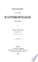 Bulletins de la Société d'Anthropologie de Paris