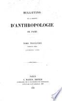 Bulletins de la Société d'Anthropologie de Paris