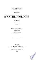 Bulletins de la Société d'anthropologie de Paris