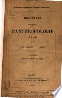 Bulletins de la Société d'anthropologie de Paris