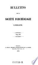 Bulletins de la societe d'archeologie Lorraine