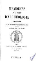 Bulletins de la societe d'archeologie Lorraine