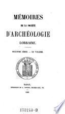 Bulletins de la societe d'archeologie Lorraine