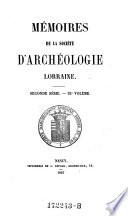Bulletins de la societe d'archeologie Lorraine
