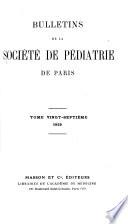 Bulletins de la Société de pédiatrie de Paris