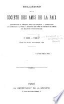 Bulletins de la Société des Amis de la Paix
