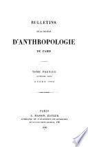 Bulletins et mémoires de la Société d'anthropologie de Paris