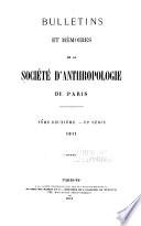 Bulletins et mémoires de la Société d'anthropologie de Paris