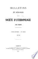 Bulletins et mémoires de la Société d'anthropologie de Paris