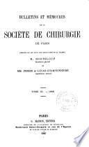 Bulletins et mémoires de la Société de chirurgie de Paris