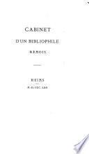 Cabinet d'un bibliophile rémois