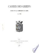 Cahier des griefs rédigés par les communautés de Béarn en 1789