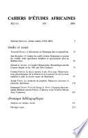 Cahiers d'études africaines