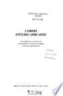 Cahiers d'études africaines