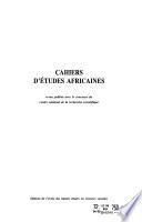 Cahiers d'études africaines