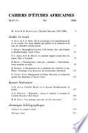 Cahiers d'études africaines