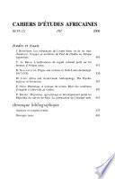 Cahiers d'études africaines